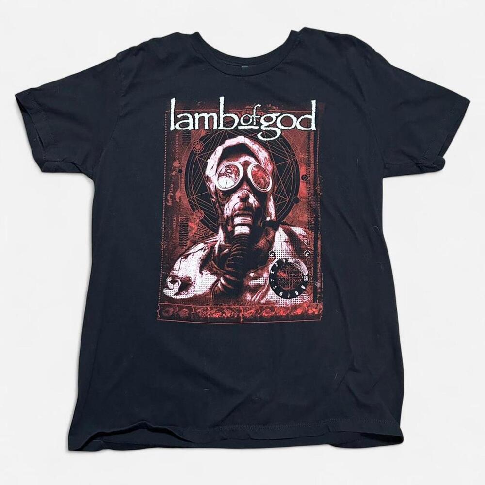 Lamb‎ of God Gas Masks Waves Band Tee